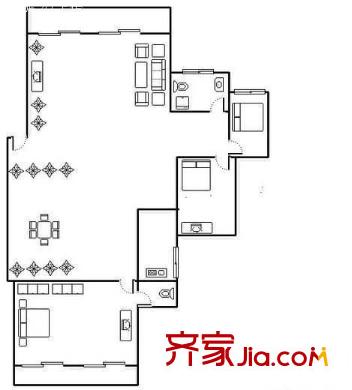 正祥濱江假日1期 2室 戶型圖