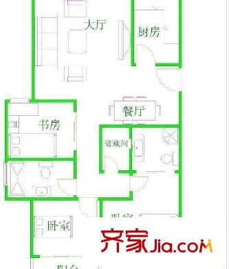 陽光城一期 4室 戶型圖