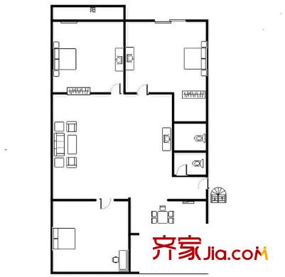 金城小區(qū) 3室 戶型圖