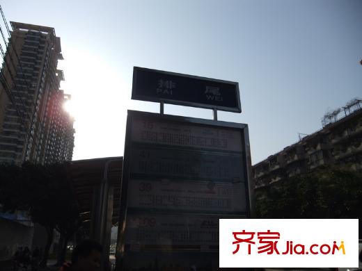 億力江濱交通圖公交站牌