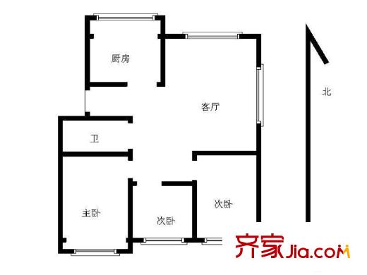 洪山坡小區(qū)3室 戶型圖