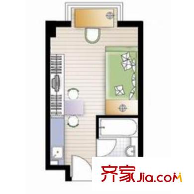 美林青城戶(hù)型圖1室1廳 戶(hù)型圖 1室1廳1衛(wèi)1廚