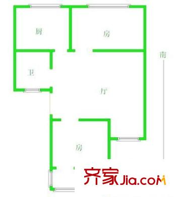 紫陽新村社區(qū) 2室 戶型圖