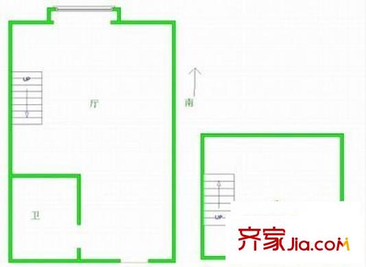 中山花園 2室 戶型圖