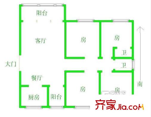 四季植物花園 4室 戶型圖