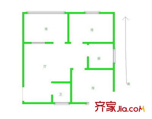 明倫小區(qū) 3室 戶型圖