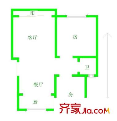 古田公寓 2室 戶型圖