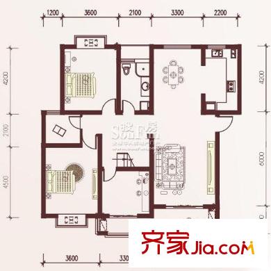 龍城華庭戶型圖瀚華園復(fù)式Z 下層 4室2廳2衛(wèi)1廚