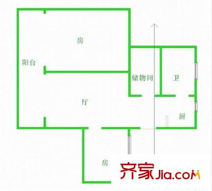 永安名苑 2室 戶型圖