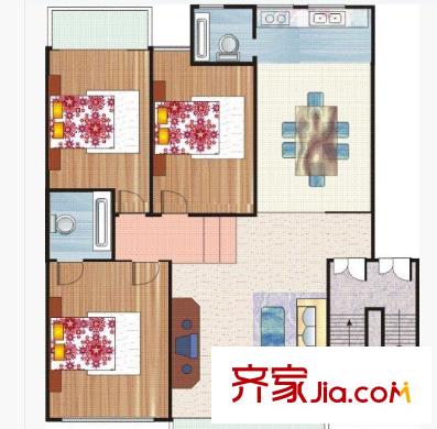 幸福里小區(qū)戶型圖3室2廳 3室2廳