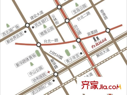 臺(tái)北沁園交通圖區(qū)位圖