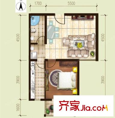 黃鸝小區(qū)戶型圖1室2廳 戶型圖 1室2廳1衛(wèi)1廚