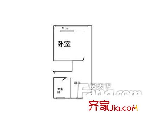 長城嘉苑戶型圖1室戶型 1室