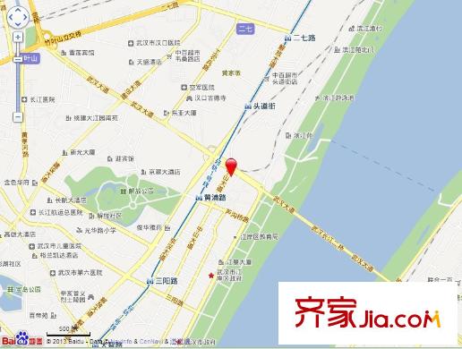武漢天地御江苑交通圖
