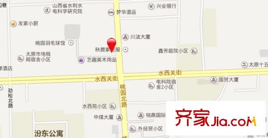 水西關鞋帽廠宿舍交通圖太原  