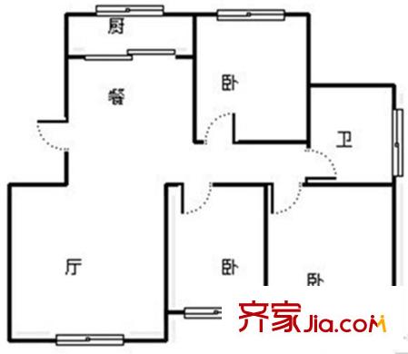 瑞豐嘉苑戶(hù)型圖3室戶(hù)型圖 3室2廳1衛(wèi)1廚