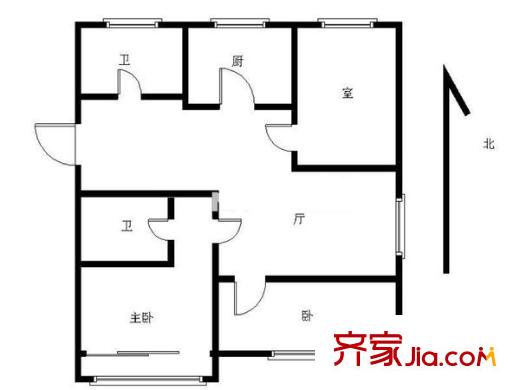 永樂佳園戶型圖3室戶型圖 3室2廳2衛(wèi)1廚