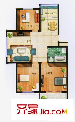 新城市花园户型图2室