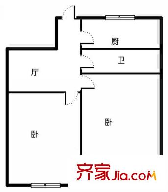 寶應路小區(qū)戶型圖2室戶型圖 2室1廳1衛(wèi)1廚