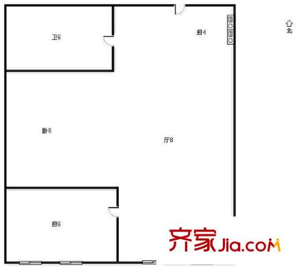 寶龍酒店式公寓戶型圖1室戶型圖 1室1廳1衛(wèi)1廚