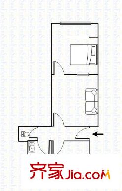 興安路小區(qū) 2室 戶型圖