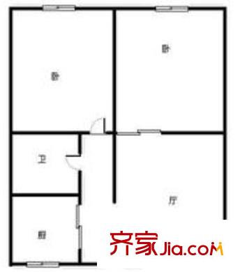 寧夏路26號(hào) 2室 戶型圖