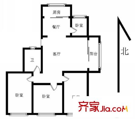 康儲山莊4室 戶型圖