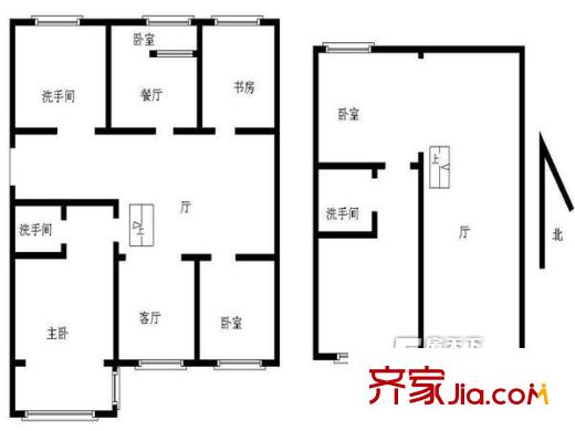 閩江花園戶型圖4室戶型圖 4室2廳2衛(wèi)1廚