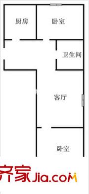 升平路二小區(qū)戶型圖2室戶型圖 2室1廳1衛(wèi)1廚
