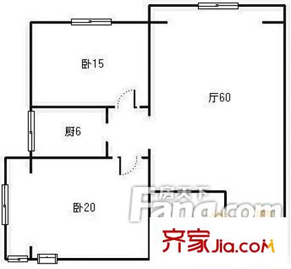 永安路社區(qū)戶型圖2室戶型圖 2室1廳1衛(wèi)1廚