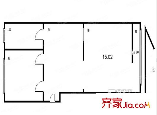 錯埠嶺一小區(qū)戶型圖1室戶型圖 1室1廳1衛(wèi)1廚