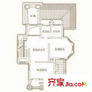 天泰藍(lán)泉?jiǎng)e墅F威尼斯古堡二層 3室2廳1衛(wèi)