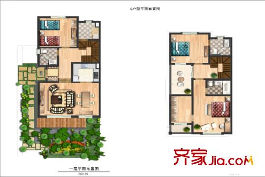 濟州麒麟山莊13-05-58地產(chǎn)韓國別墅C戶型 3室3廳3衛(wèi)1廚