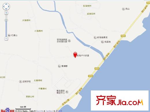 平方米海盧卡多堡交通區(qū)位圖