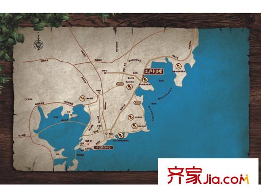 平方米海盧卡多堡地圖