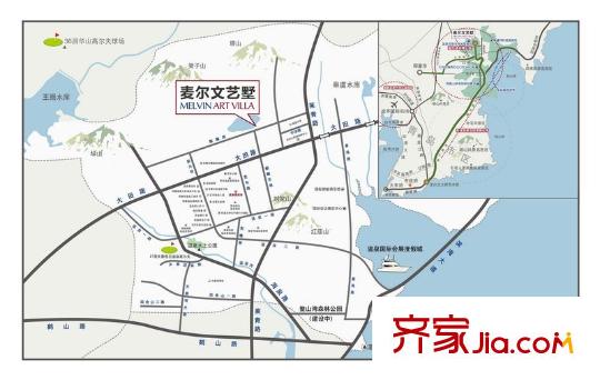 麥爾文藝墅交通圖