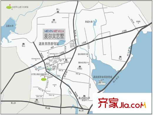麥爾文藝墅交通圖