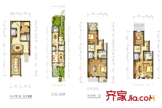 玫瑰庭院別墅聯(lián)排別墅E戶型 5室3廳4衛(wèi)1廚