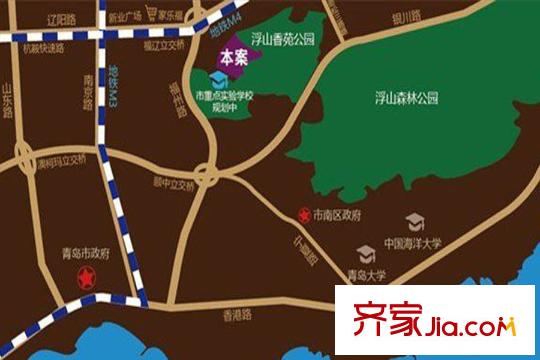 青實(shí)櫻花郡交通圖