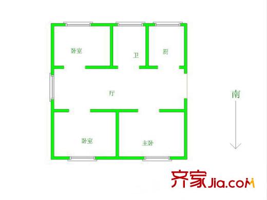 外港新村戶型圖戶型圖 3室 3室1廳1衛(wèi)1廚
