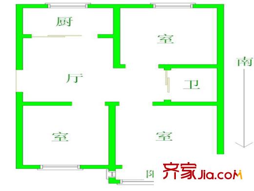 海花苑戶型圖戶型圖 3室 3室1廳1衛(wèi)1廚
