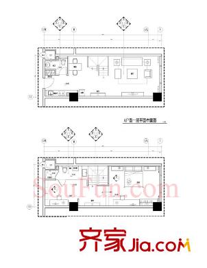 尚景公寓戶型圖戶型圖 1室 1室1廳1衛(wèi)1廚