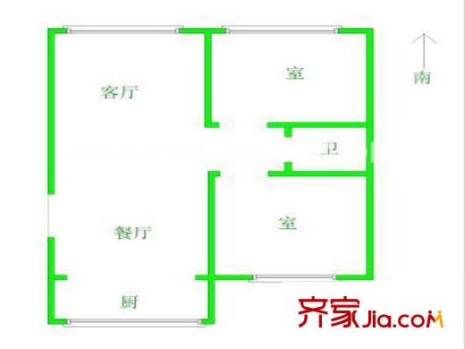 御林山莊戶型圖戶型圖 2室 2室1廳1衛(wèi)1廚