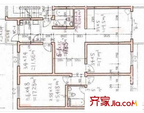 御林山莊戶型圖戶型圖 4室 4室2廳2衛(wèi)1廚