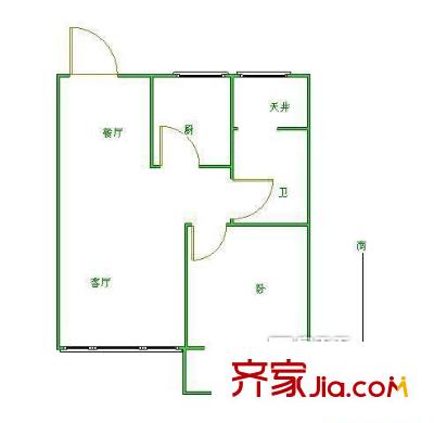 東郊小鎮(zhèn)第一街區(qū)戶型圖戶型圖 1室 1室1廳1衛(wèi)1廚