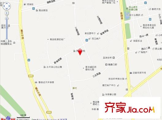 西山花苑交通圖