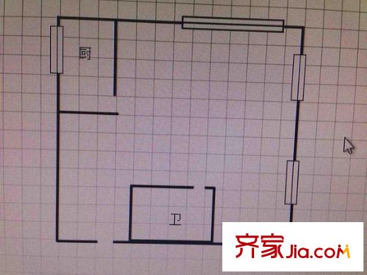 御湖國際戶型圖戶型圖 3室 3室1廳1衛(wèi)1廚