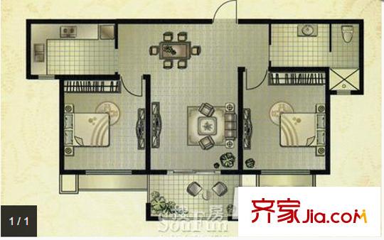 青山灣戶型圖戶型圖2室 2室2廳1衛(wèi)1廚