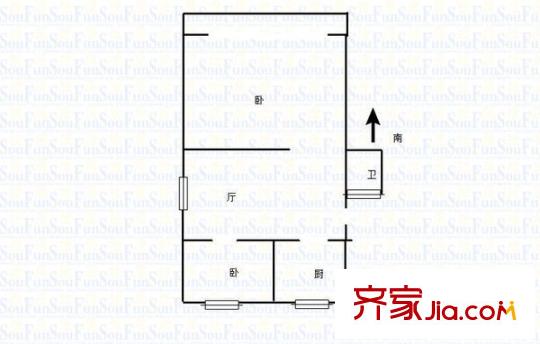 應(yīng)天花園戶型圖戶型圖2室 2室1廳1衛(wèi)1廚