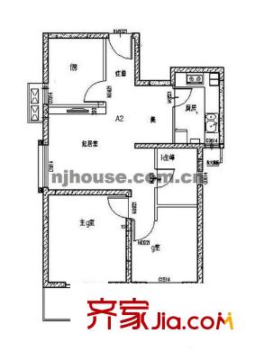 蓮花新城嘉園戶型圖戶型圖 3室 3室2廳2衛(wèi)1廚